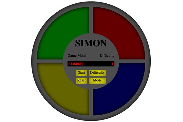 Simon Game Recreation Application Preview Image